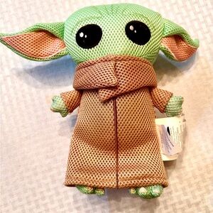 Star Wars Grogu Baby Yoda Mandalorian The Child‎ Mesh Plush Toy Green Tan 8"